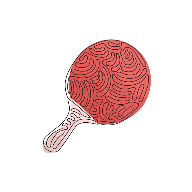 Equipo de juego de competición de tenis, paleta de ping pong con dibujo de una sola línea, mango de goma