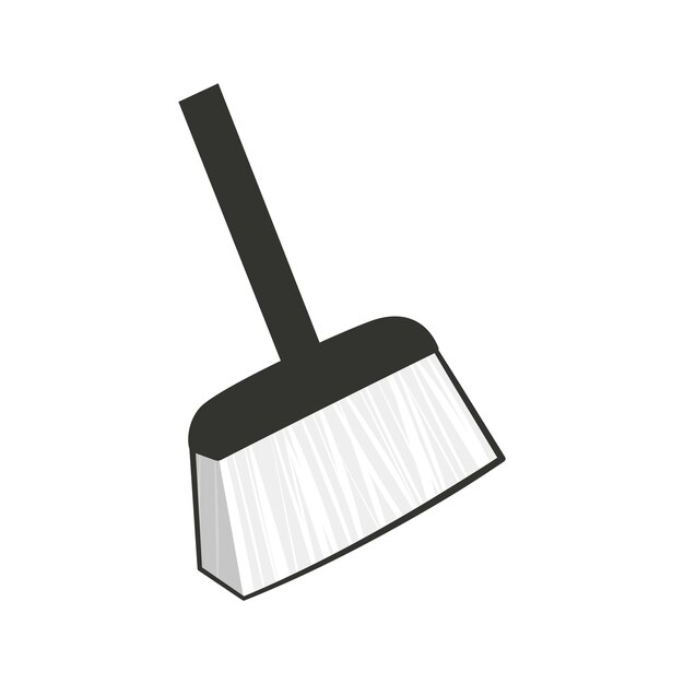 equipo de limpieza de escoba vectorial icono de utensilios