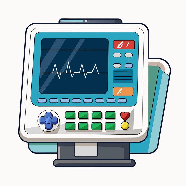 Vector equipo médico de diagnóstico hospitalario dispositivos médicos