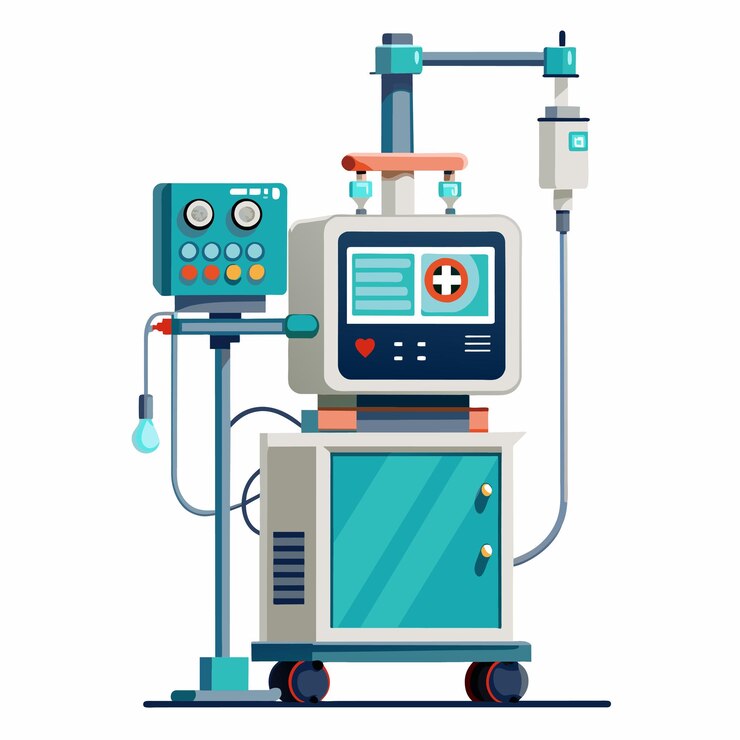 Vector equipo médico de diagnóstico hospitalario dispositivos médicos