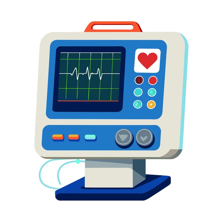 Vector equipo médico de diagnóstico hospitalario dispositivos médicos