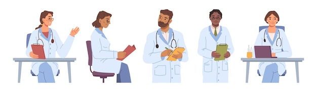 Equipo de médicos y trabajadores médicos.