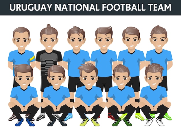 Vector equipo nacional de futbol de uruguay