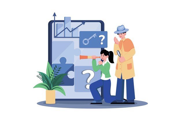 El equipo de negocios busca una solución para resolver el problema