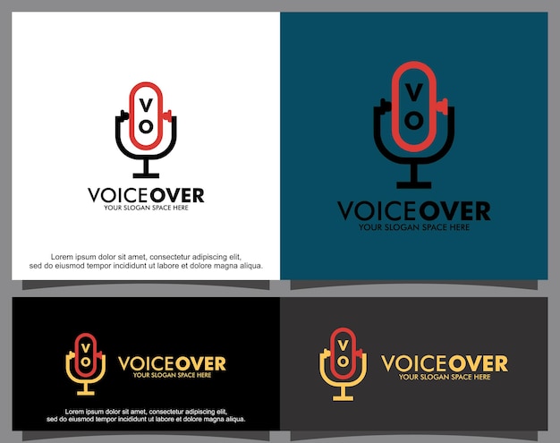 Vector equipo para plantilla de logotipo de podcast