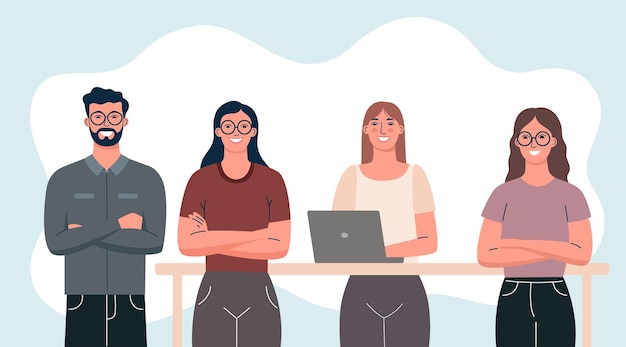 Equipo de profesionales diversos que trabajan juntos