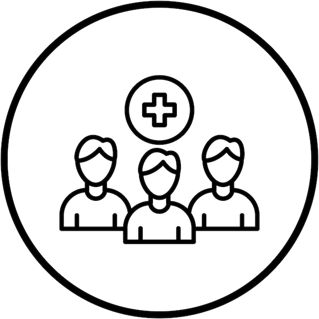 Equipo de respuesta de la comunidad de diseño vectorial Estilo de icono