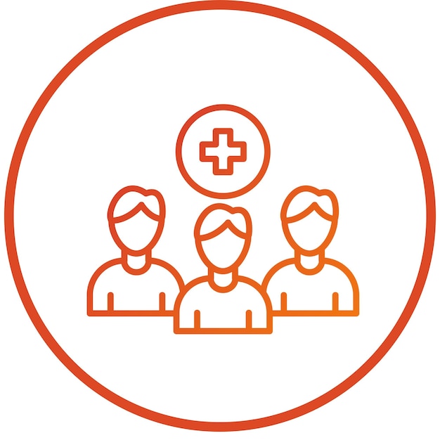 Equipo de respuesta de la comunidad de diseño vectorial Estilo de icono