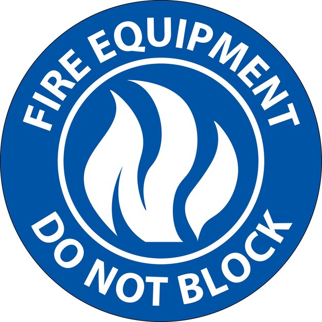 El equipo de señal de incendio del piso no bloquea