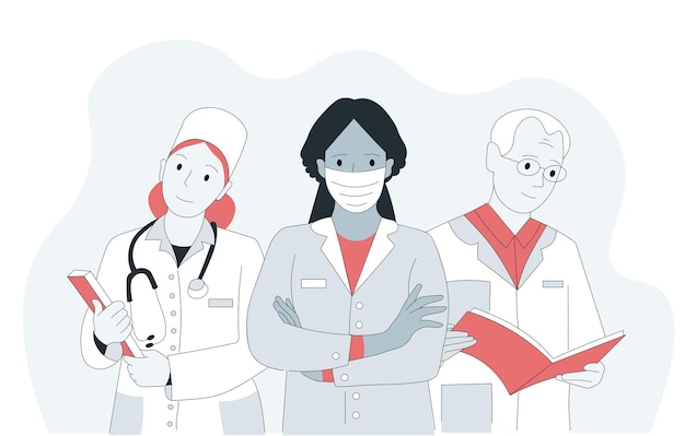 Equipo de tres doctores