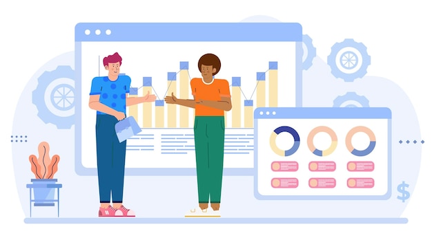 Los equipos empresariales están planeando y ejecutando campañas de marketing