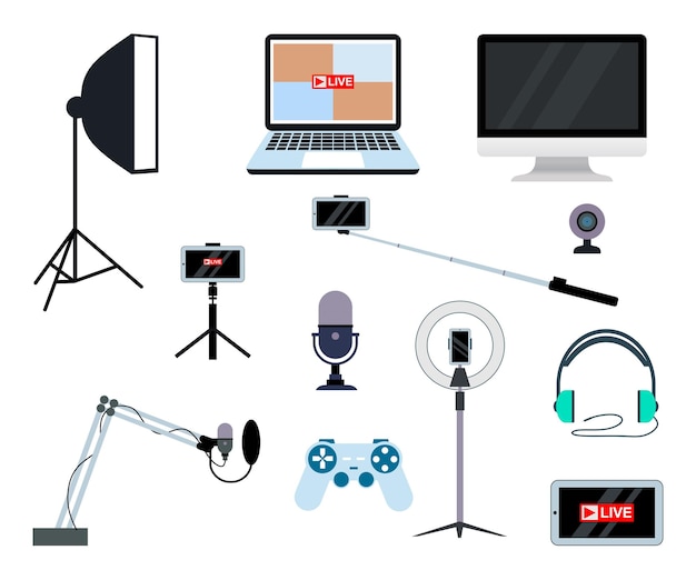 Equipos para streamers y vloggers.