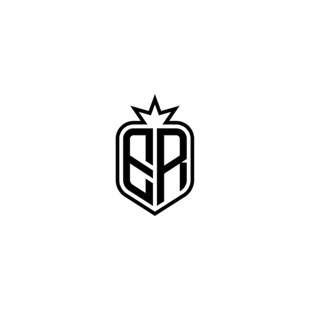 ER monograma logotipo diseño carta texto nombre símbolo monocromo logotipo alfabeto carácter simple logotipo