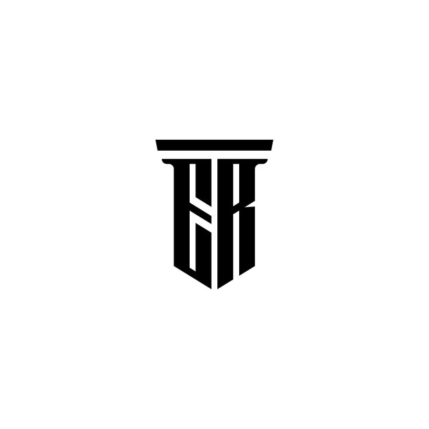 ER monograma logotipo diseño carta texto nombre símbolo monocromo logotipo alfabeto carácter simple logotipo