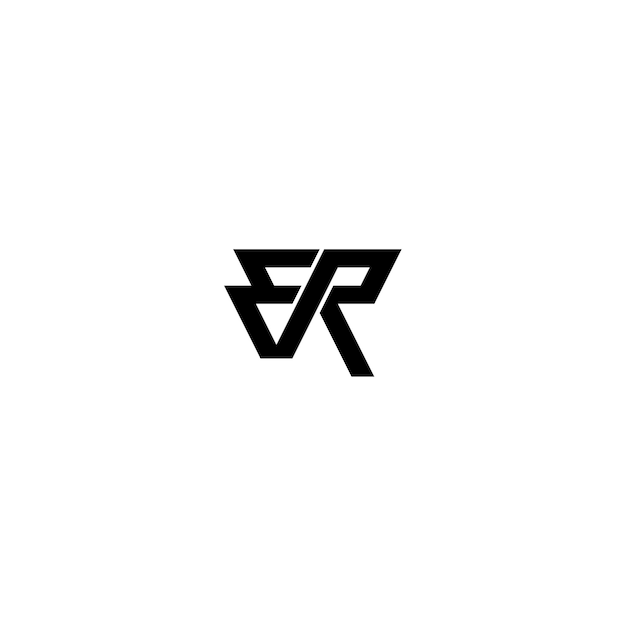 ER monograma logotipo diseño carta texto nombre símbolo monocromo logotipo alfabeto carácter simple logotipo