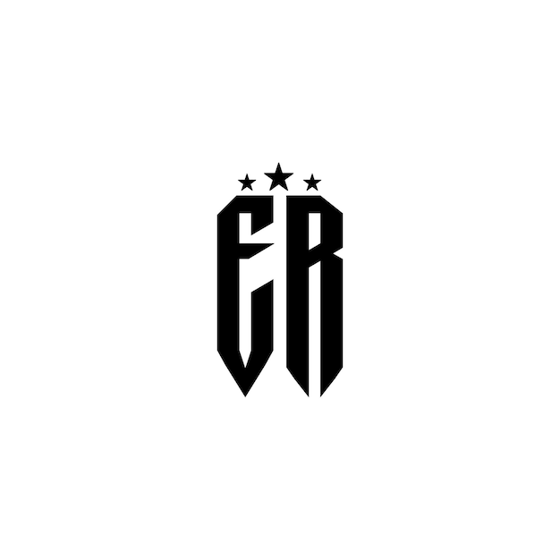 ER monograma logotipo diseño carta texto nombre símbolo monocromo logotipo alfabeto carácter simple logotipo