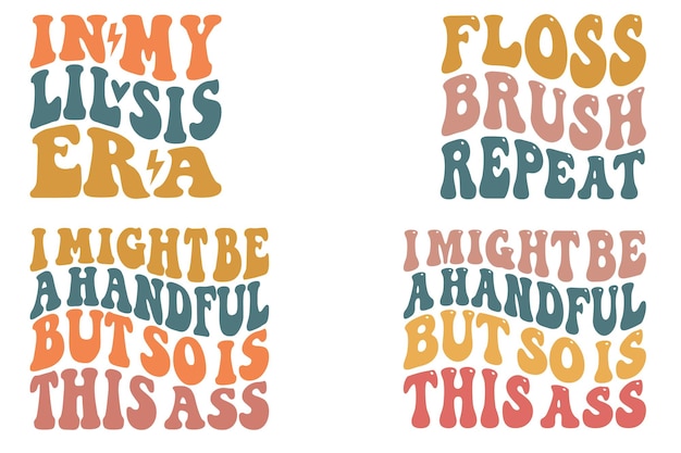 En la era de mi pequeña hermana, Floss Brush Repeat, podría ser un puñado, pero también lo es este culo retro ondulado SVG.