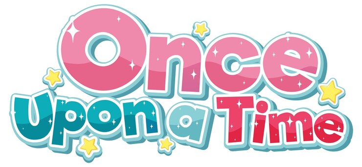 Vector érase una vez el texto para el diseño de banners