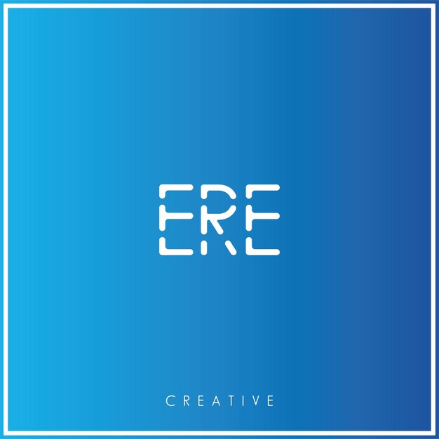 ERE Premium Vector último diseño de logotipo diseño creativo de logotipo vector ilustración monograma de logotipo mínimo