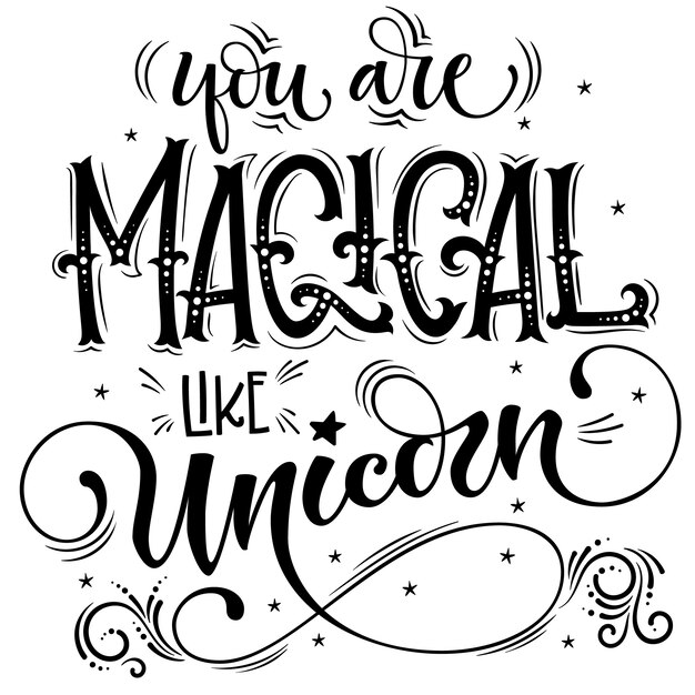 Eres mágico como unicornio, letras