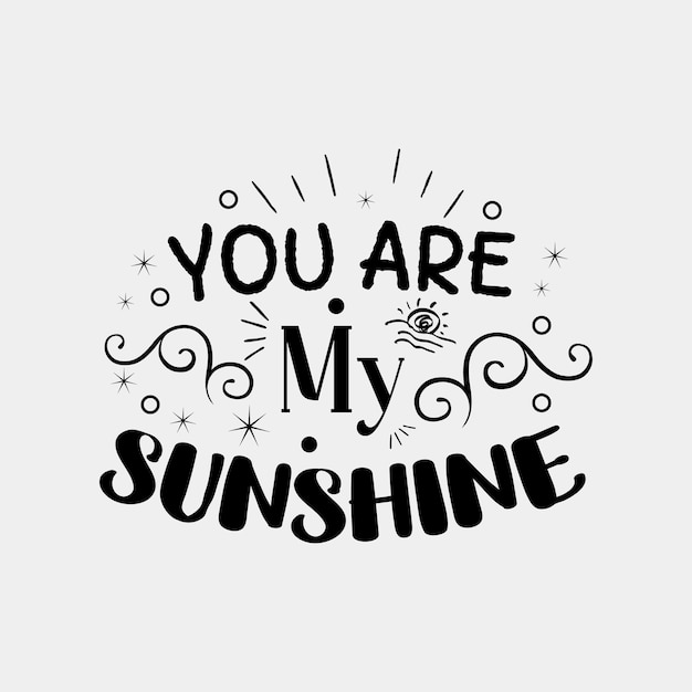 eres mi sol plantilla de vector de diseño de tipografía creativa