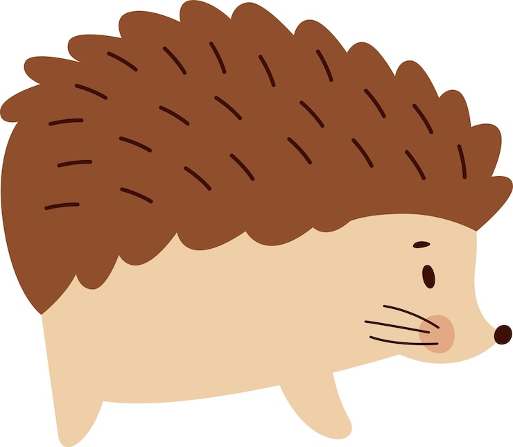 Vector erizo animal de pie