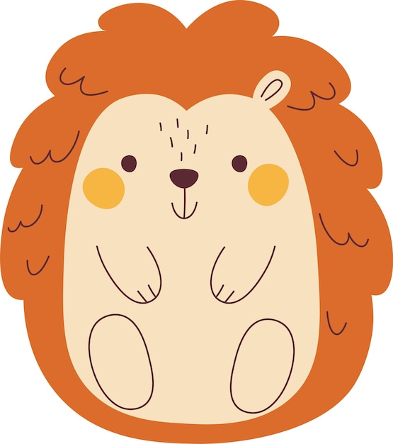 Erizo Animal Sentado