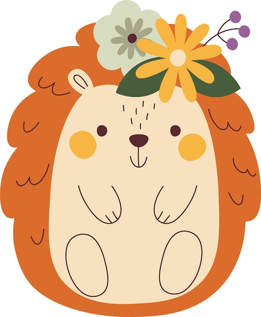 El erizo con flores