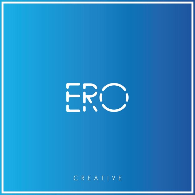 ERO Premium Vector último diseño de logotipo diseño creativo de logotipo vector ilustración monograma de logotipo mínimo