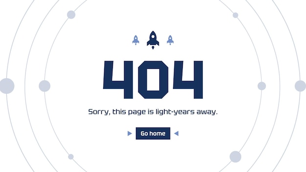 Erro de página web 404 Templata de interfaz de usuario Espacio fuera