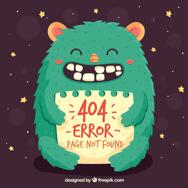 Error 404 dibujado a mano