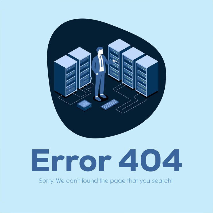 Vector error 404 diseño de la página web
