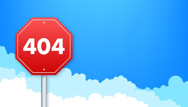 Error 404 diseño de vector de plantilla de página web Error de página de sitio web 404 con servidores Ilustración vectorial