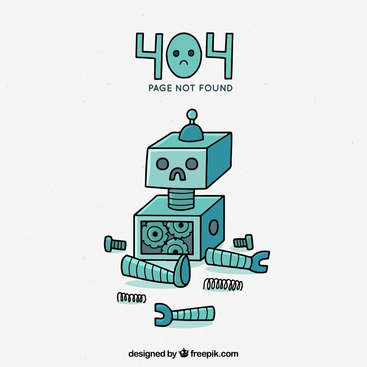 Vector error 404 hecho a mano