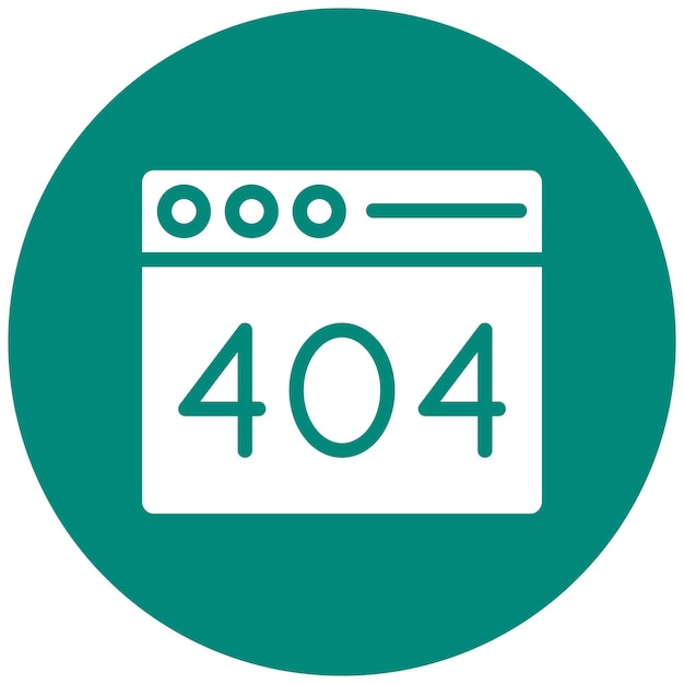 error 404 Ilustración del diseño del icono vectorial
