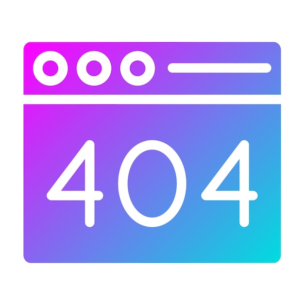 error 404 Ilustración del diseño del icono vectorial