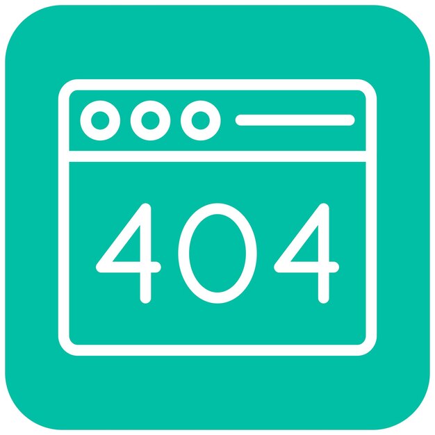 error 404 Ilustración del diseño del icono vectorial