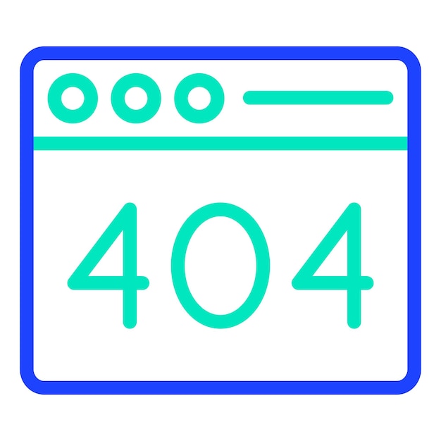 error 404 Ilustración del diseño del icono vectorial