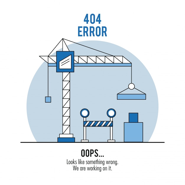 Error 404 infografía sobre fondo blanco