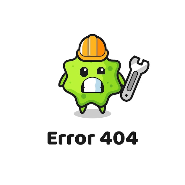 Error 404 con la linda mascota splat