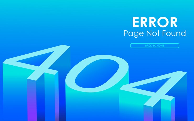 Vector error 404 vector de estilo 3d