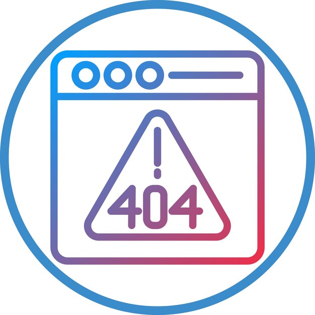 Error de diseño vectorial 404 Estilo del icono
