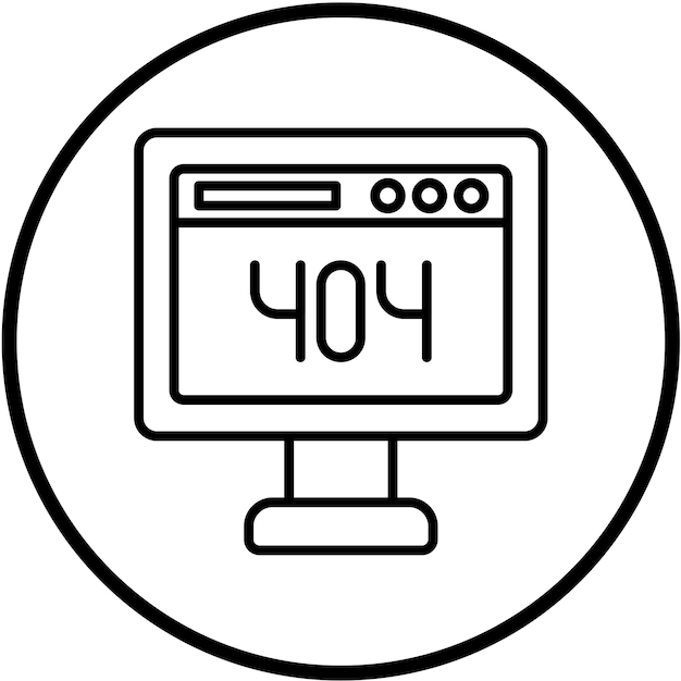 Error de diseño vectorial 404 Estilo del icono