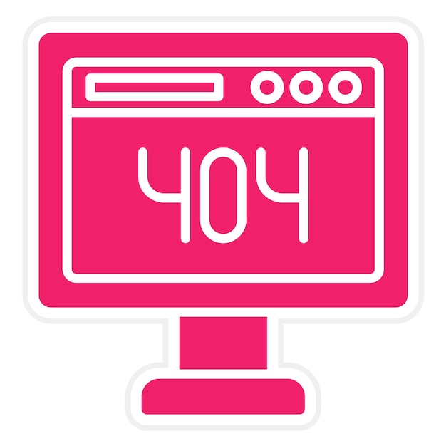 Error de diseño vectorial 404 Estilo del icono