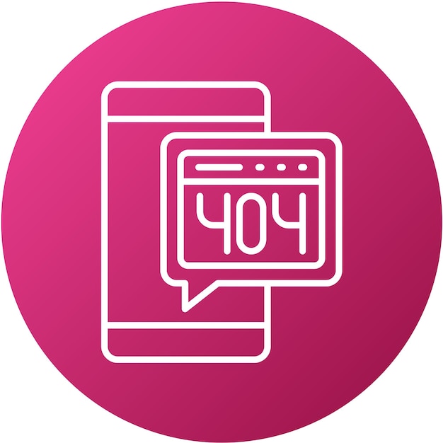 Error de diseño vectorial 404 Estilo del icono