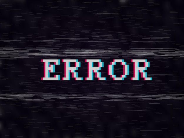 Error Estilo de píxel Glitch Efecto retro VHS