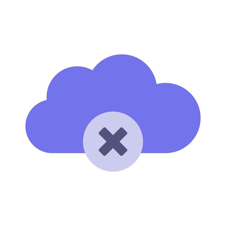 Vector error de nube ilustrado en estilo de diseño plano