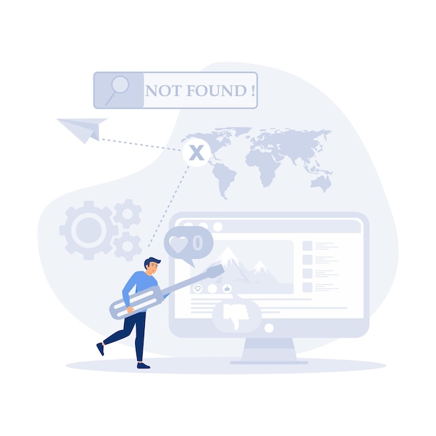 Error de promoción de blog Optimización SEO ineficiente Idea de optimización de motores de búsqueda