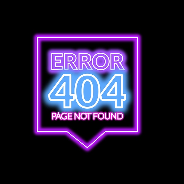 Error vectorial 404 página no encontrada descarga de imagen Neon Error 404 página no encontrado icono 404 error png