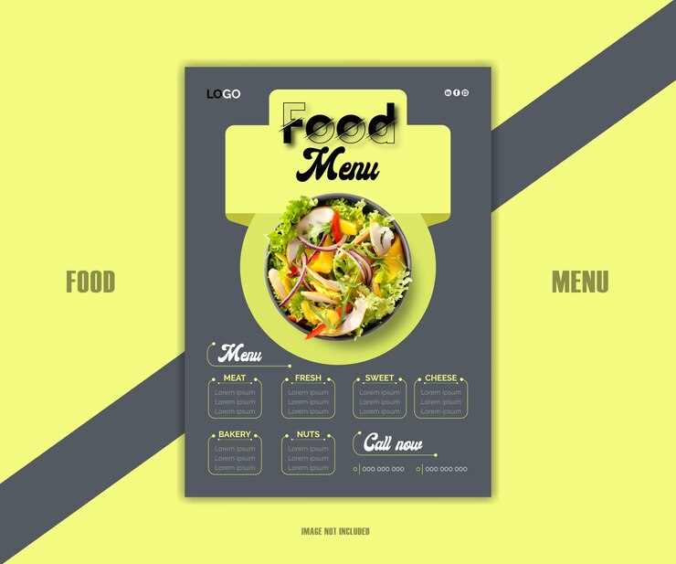 Vector este es un alimento con un diseño único, moderno y simple.